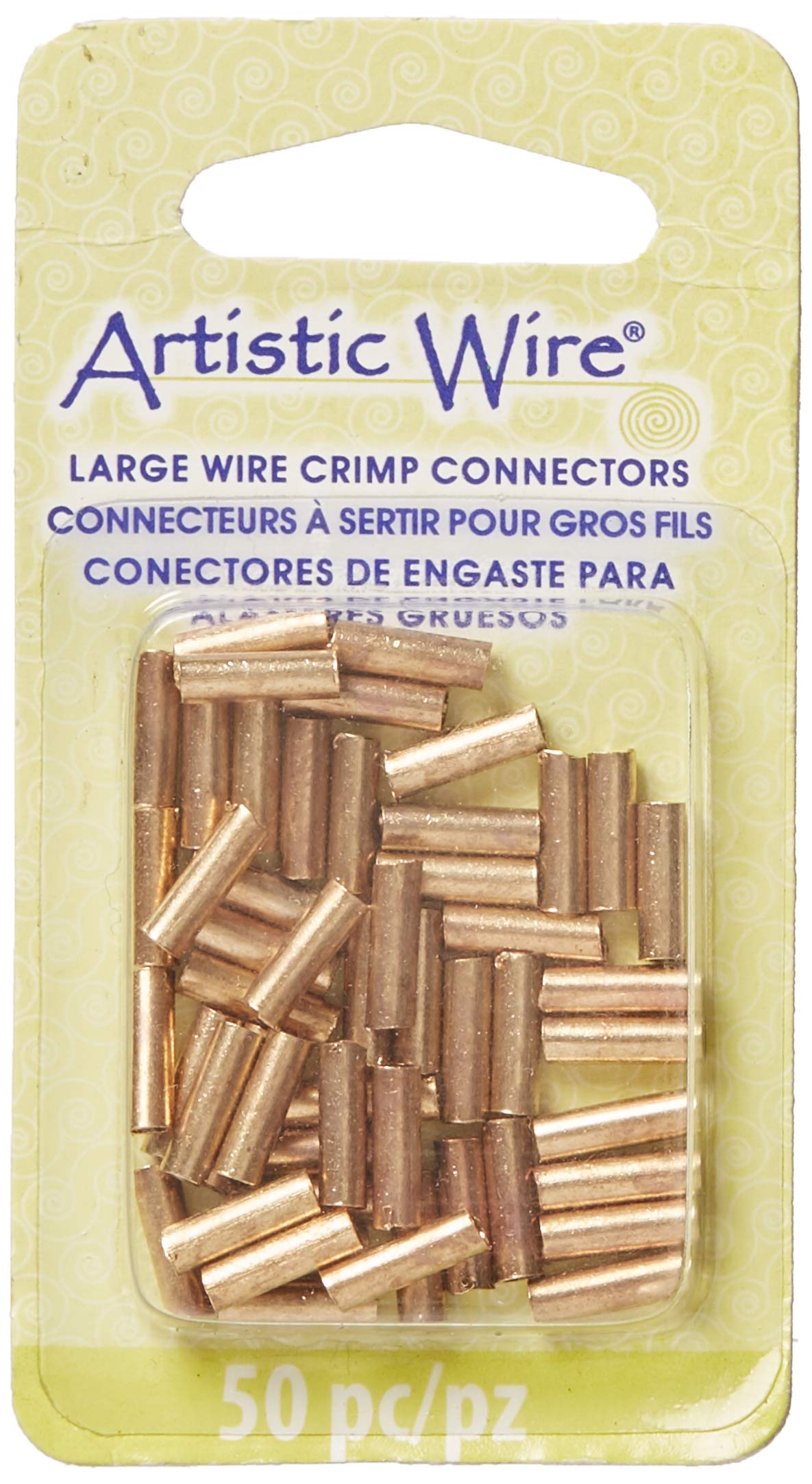 Artistic Wire Lg Wire Crimp for 14Ga Gold 50pc