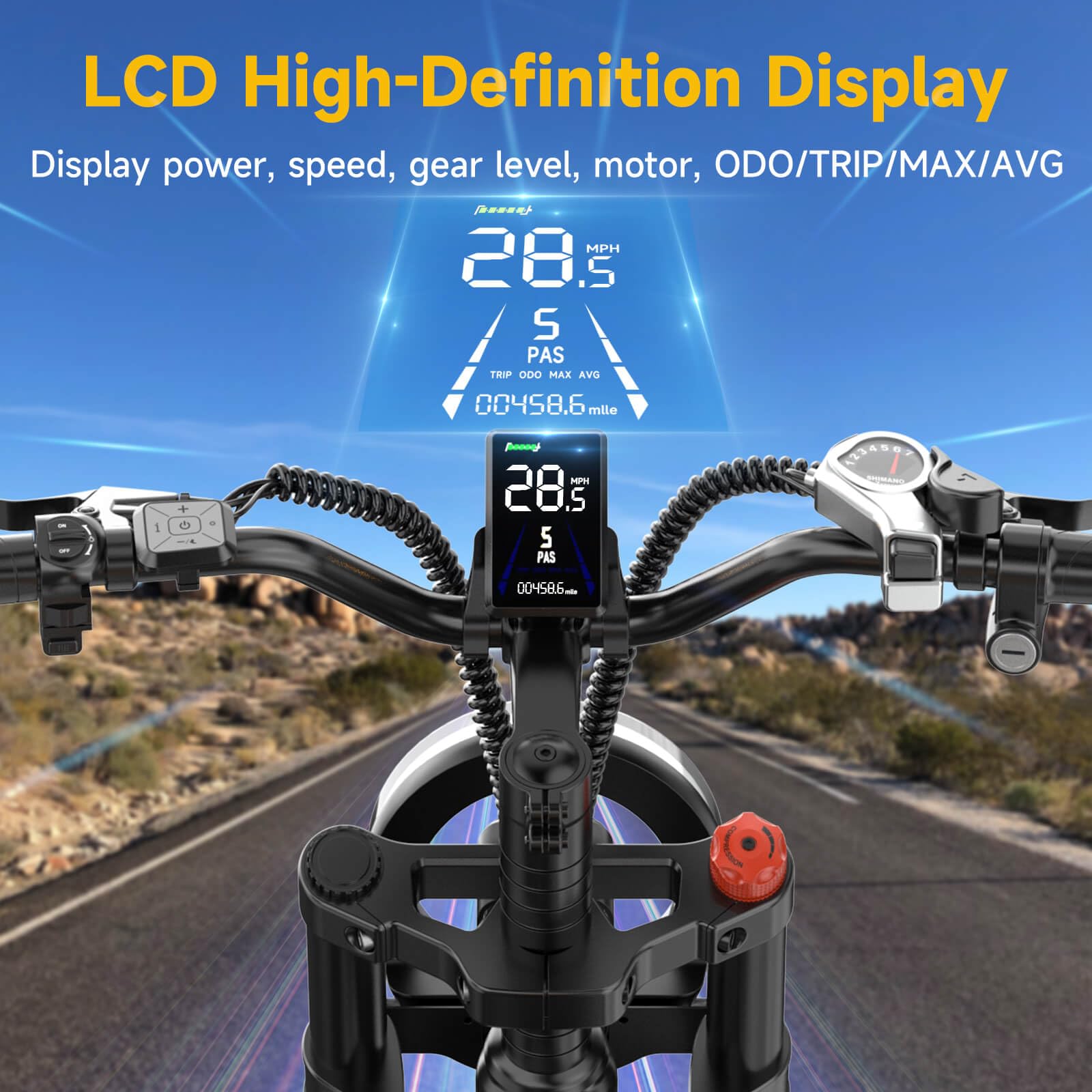 HiKeep Electric Bike for Adults - 20 x 4 Inch Fat Tire Ebike, 750W/Peak 1500W Dual Motor Ebike, 48V Detachable Battery, 4 Riding Modes Electric Dirt Bike, 7 Speed Electric Motorcycle, UL 2849