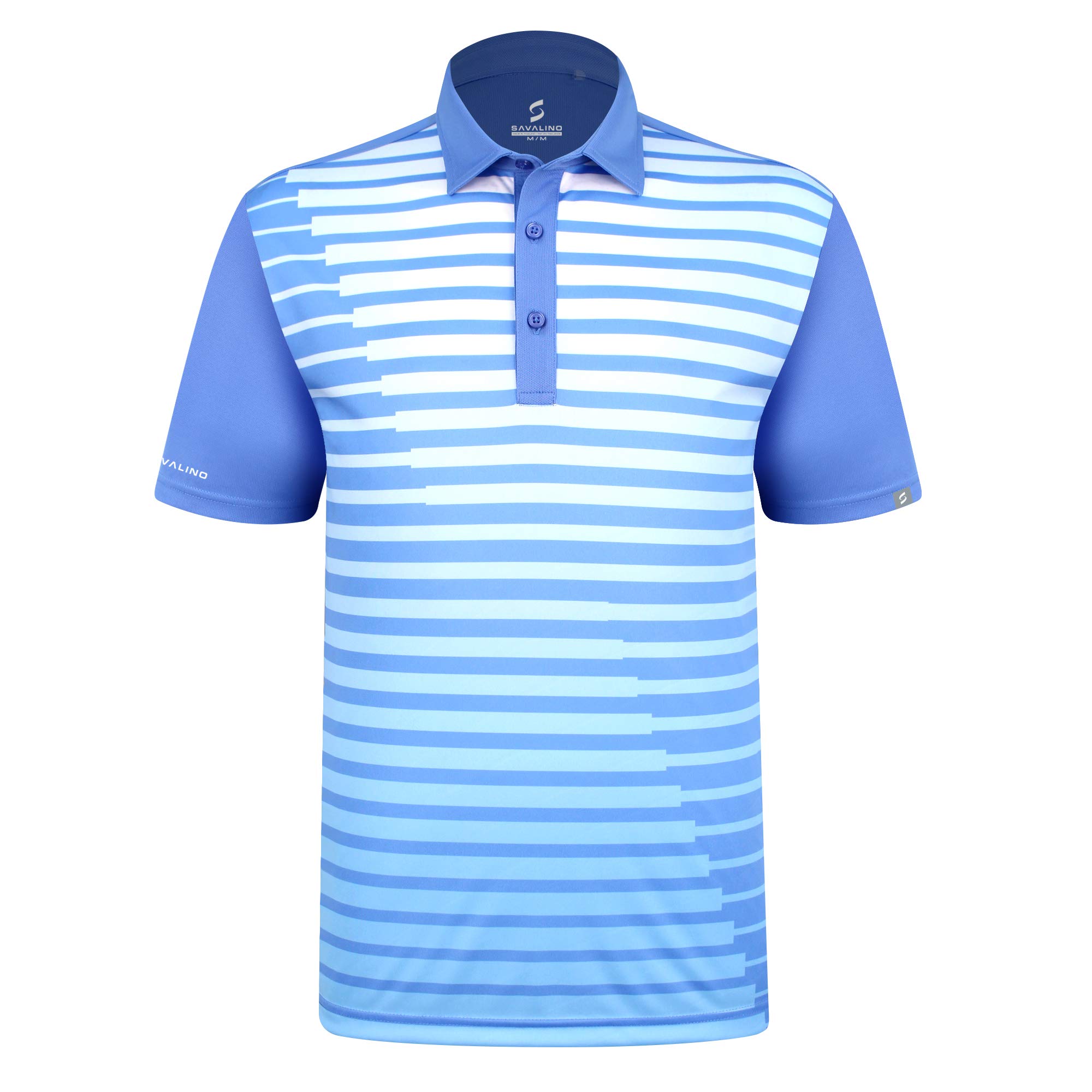 SAVALINO Men's Polo Shirts Material Wicks Sweat & Dries Fast, Size S-5XL