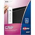 Avery Binder Spine Inserts, for 2 Inch Ring Binders with 2.8" Spine Width, 20 Cardstock View Binder Spine ID Inserts (89107)