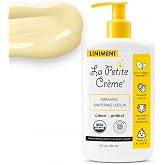 La Petite Creme Premium Diapering Lotion - Liniment Diaper Rash Cream, 8 oz | Diaper Cream, Moisturizer &amp; Skin Cleanser, Baby Lotion, Alternative to Baby Wipes, USDA Certified, Organic Ingredients