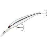 Band-It B-Shad Multi-Species Minnow Jerkbait Fishing Lure, Fishing Accessories, 3.5", 1/3 oz, Chrome Red Eye, (BDTB-SHAD35)
