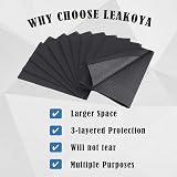 LEAYOKA 50pcs Black Disposable Tattoo Bibs Waterproof 13x18 Inch Dental Napkins view 5