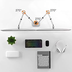 Pholiten Dual Monitor Stand, Heavy Duty Adjustable