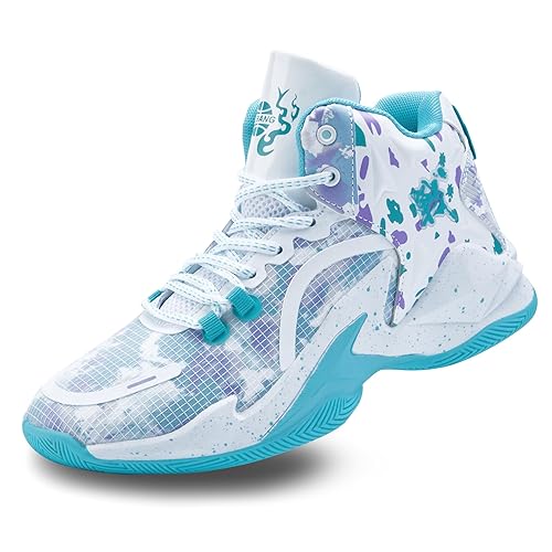 Promenie Men's High Top Basketball Shoes Breathable Fashionable