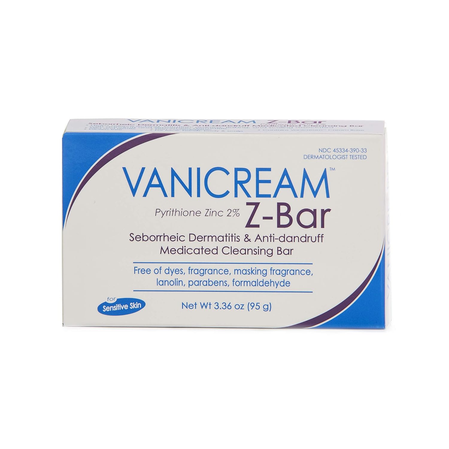 Vanicream Z-Bar | Medicated Cleansing Bar for Sensitive Skin | Maximum OTC Strength Zinc Pyrithione 2% | Helps Relieve Itching, Redness, and Flaking | 3.36 ounce: Beauty
