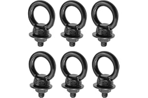 Antrader Eye Bolts with Nuts,M6 Stainless Steel Machinery Shoulder Lifting Eye Bolt Lifting Shoulder Eye Bolts Lifting Ring Threaded Eyebolts with Washers and Nuts Set of 6