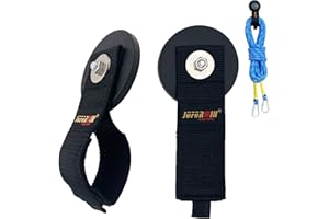 Juformin Heavy Duty Magnetic Hook, Magnetic Tool Holder, Magnetic Garage Hooks, Extension Cord Strap for Cable, Rope, Wire Storage in Garage,Workshop,RV,Pick-up(Dia.3.46" Magnet * 2Pcs)