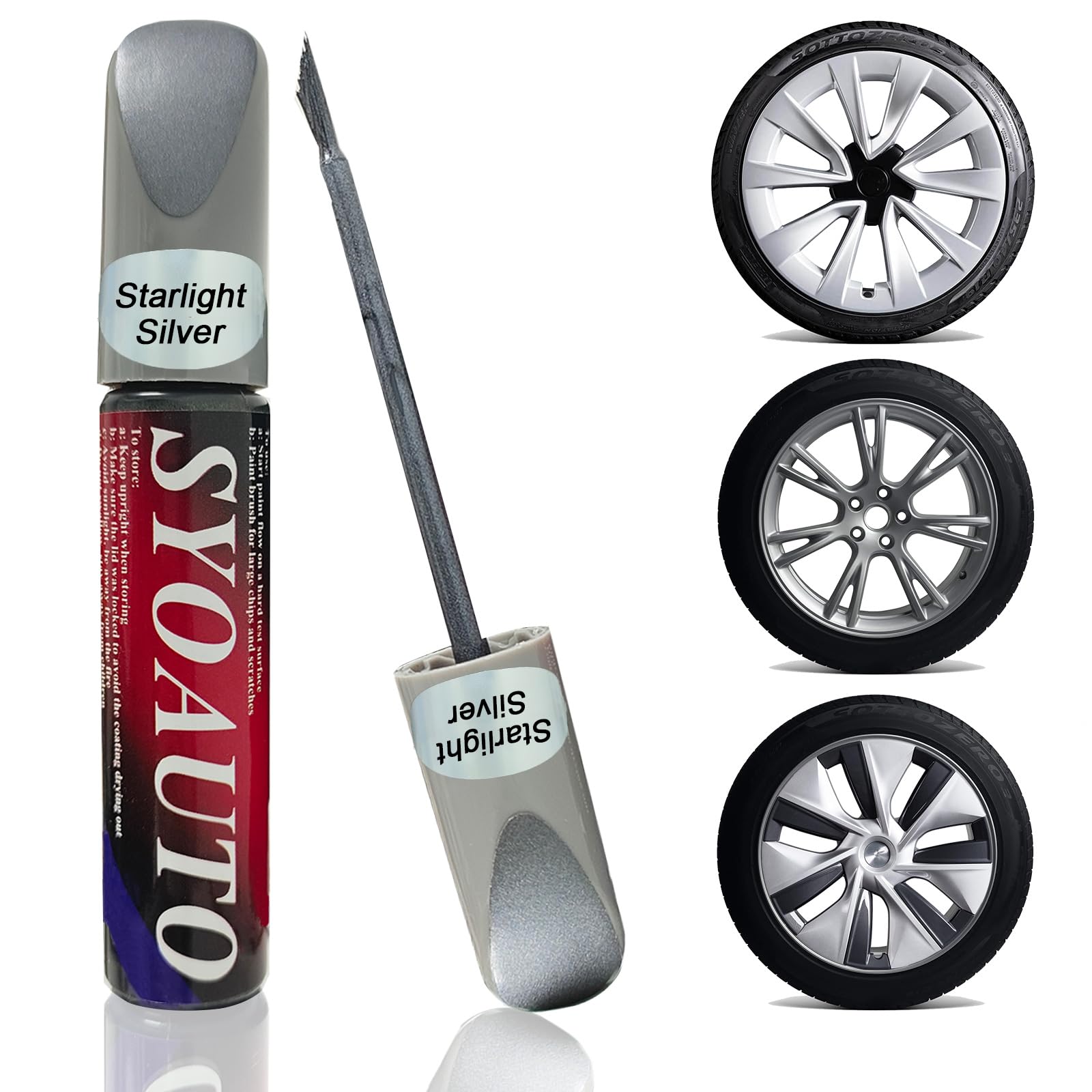 SYOAUTO Starlight Silver Rim Touch Up Paint For