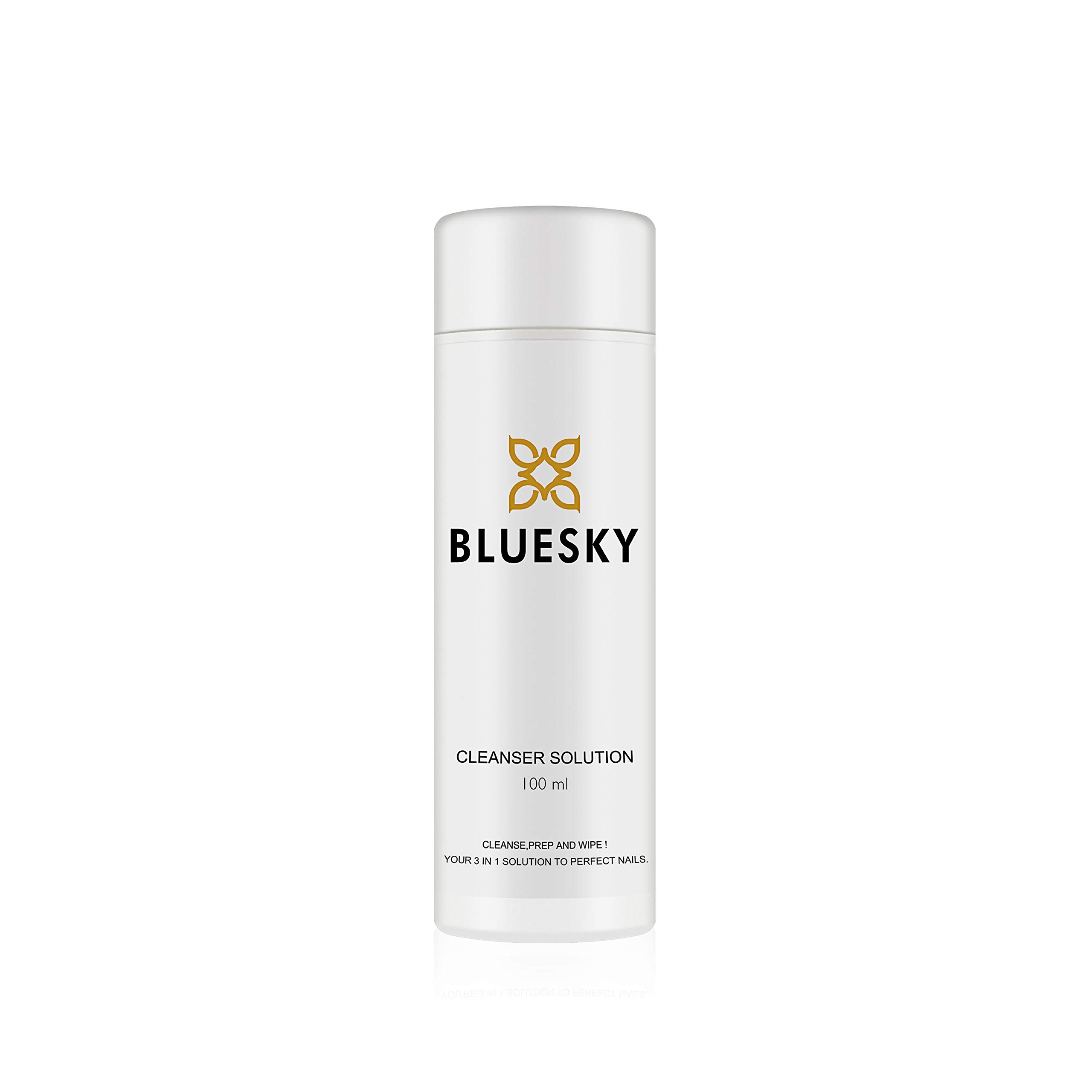 Bluesky Nail Cleanser and Gel Wipe Off Solution 100ml - Pure Isopropyl Alcohol Nail Prep - Removes Sticky Tacky Layer from Gel Polish - Professional Gel Nail Cleanser for Home Use