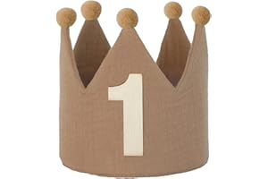 DCJHFJ Handmade Crown Hat 1st Birthday for Baby Boy Girl 1-3 Years Birthday Party Decoration Headband