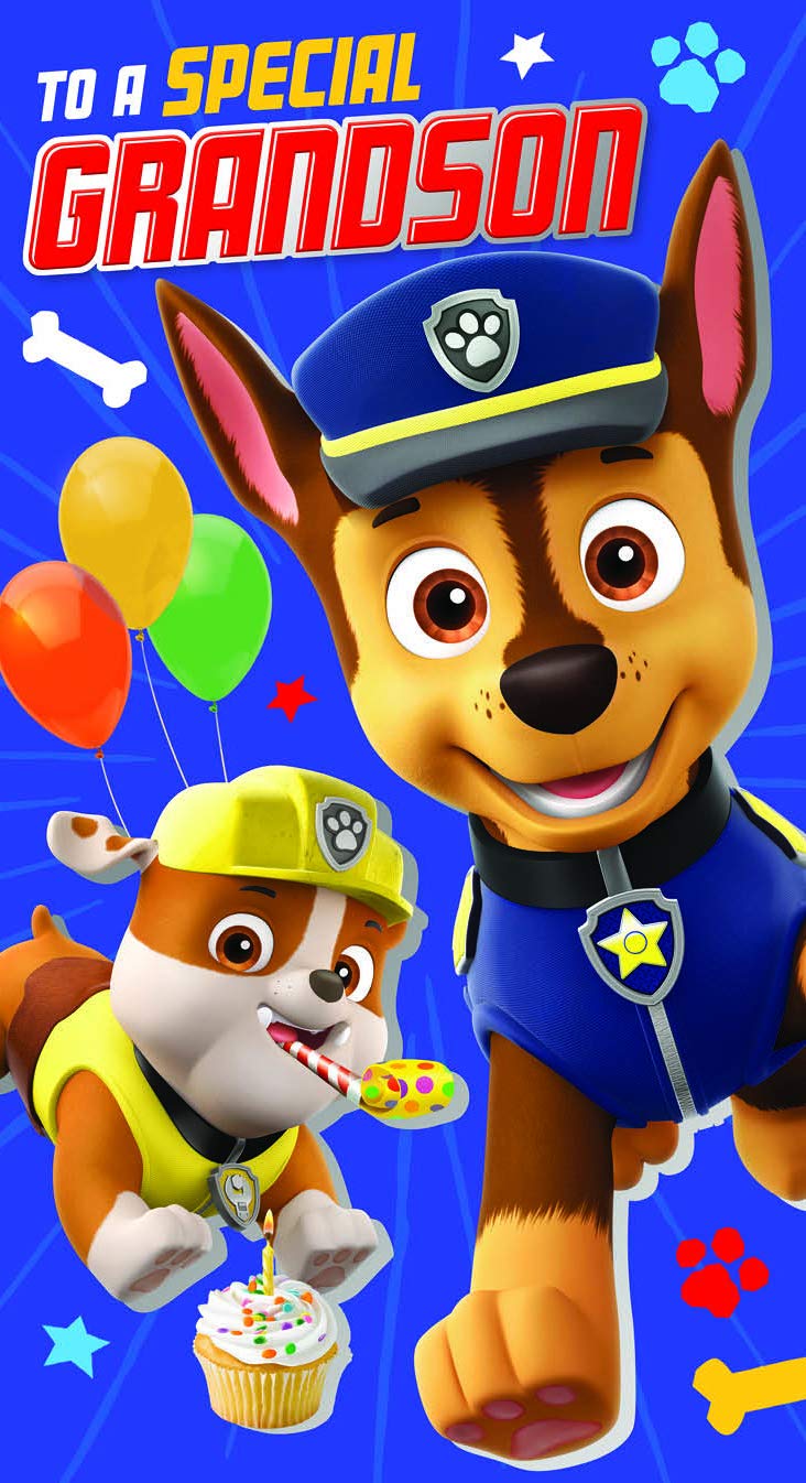 Paw Patrol Grandson Birthday Card