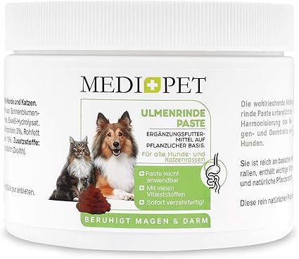 Medipet 500g Premium Ulmenrinde Paste Fur Hunde Bessere Verdauung Und Darmflora Ulmenrinde Fur Hunde Und Katzen Zur Darmsanierung Slippery Elm Bark Amazon De Haustier