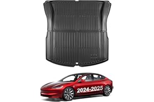 KUNIST Trunk Mat for New Tesla Model 3 2025, All Weather Heavy Duty TPE Trunk Protector,Waterproof Rear Cargo Liner for New Tesla Model 3 Highland Accessories 2024-2025