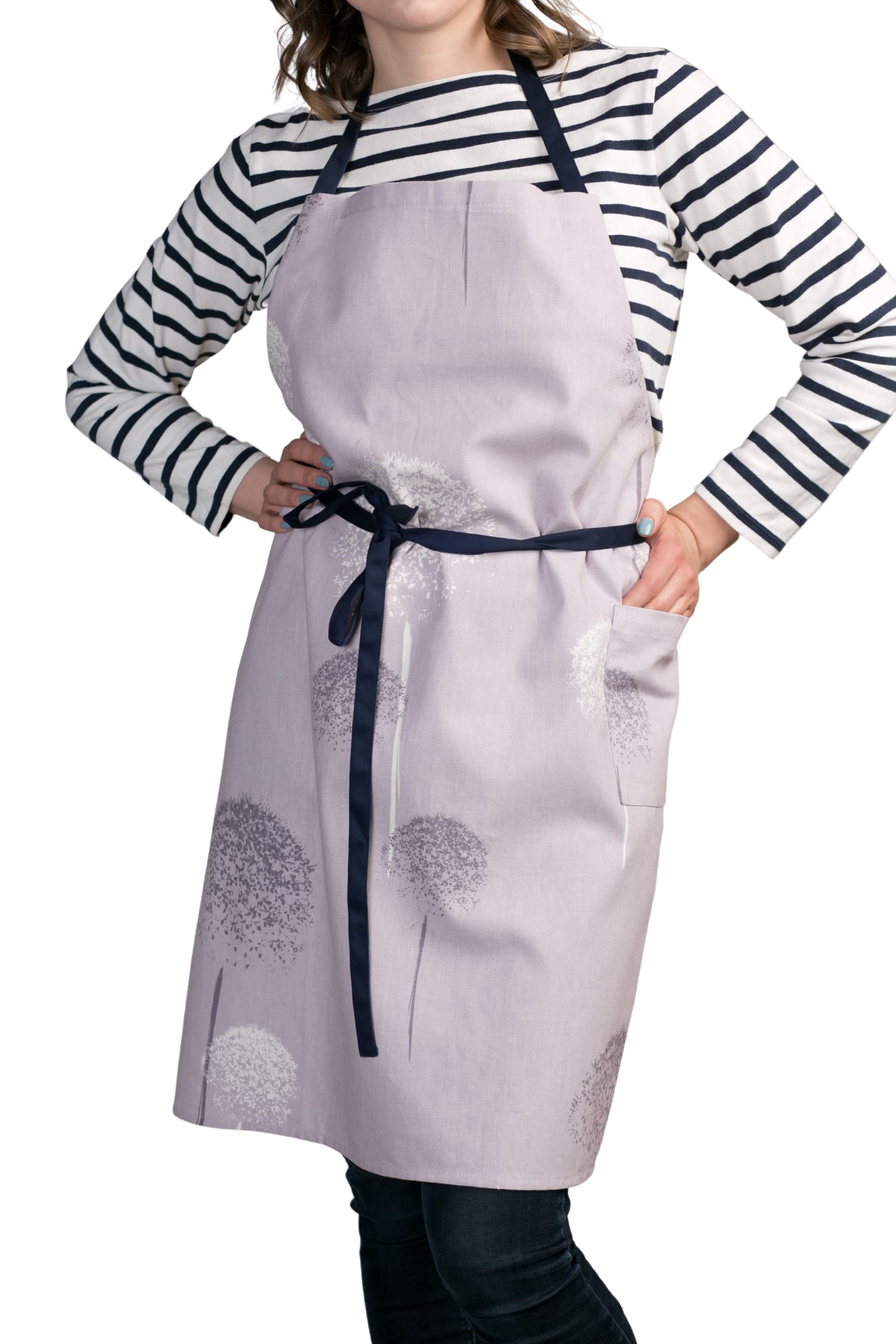 Bunny Street Cotton Apron - Quality Canvas Apron for Women - Printed Aprons with Pockets for Kitchen and Craft - Gift for Florist, Artist, Gardener (Dandelion)