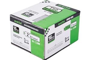 meite 16 Gauge Finish Nails, 2-Inch Galvanized 16GA Finish Nails, Small Straight Finishing Nail, Ideal for Woodworking, Upholstery, and Framing Projects (2,500 Counts)