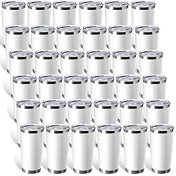 Sieral 36 Packs Stainless Steel Tumbler Bulk with