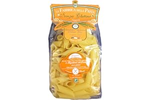 La Fabbrica Della Pasta Gluten Free Rigatoni ca Pont (Bias Cut) 500 Grams (1.1 lb) Bag