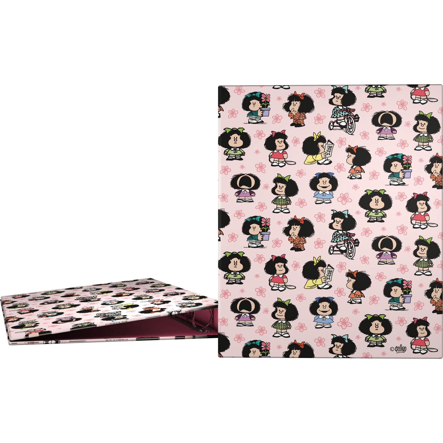 Grafoplás | A4 Ring Binder | 4 Mixed Rings 25 mm | Unique Mafalda Collection | Soft Touch | FSC Certified