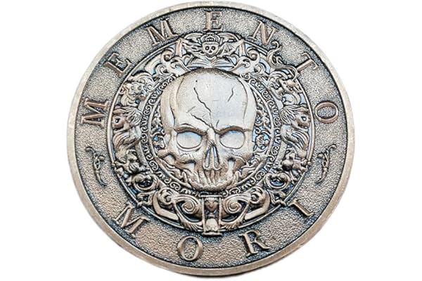 Yvhusk Collectible Coins Memento Mori Medal Carpe Diem Stoicism Souvenior Coins Antique Finish Official Gift for Daily Stoic Practice