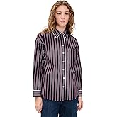 Madewell Women's Long Button Up Shirt in Stripe Poplin