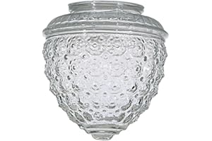 Clear Pineapple Glass Shade - 3-1/4-Inch Fitter Opening