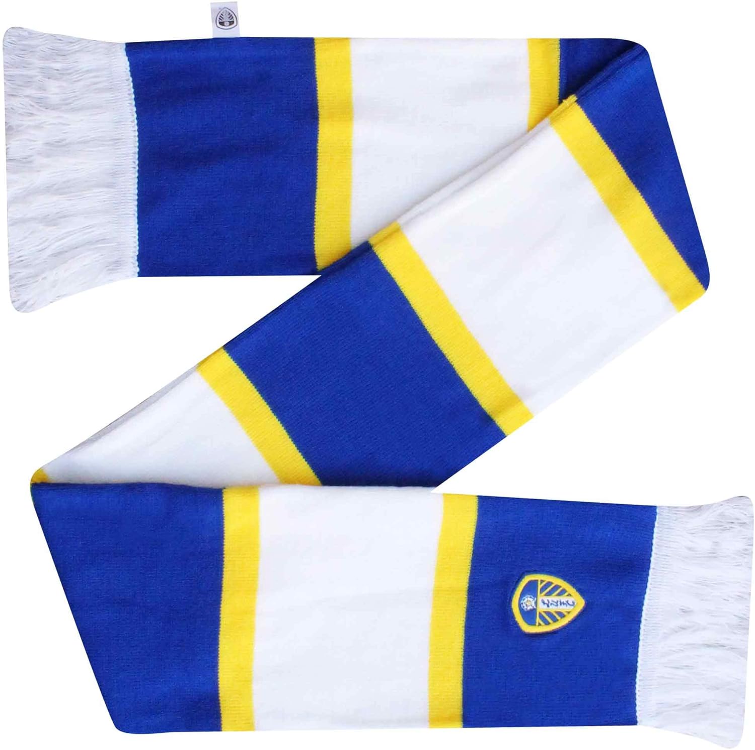 Official Leeds United Fans Bar Scarf (100 Acrylic With Embroidered