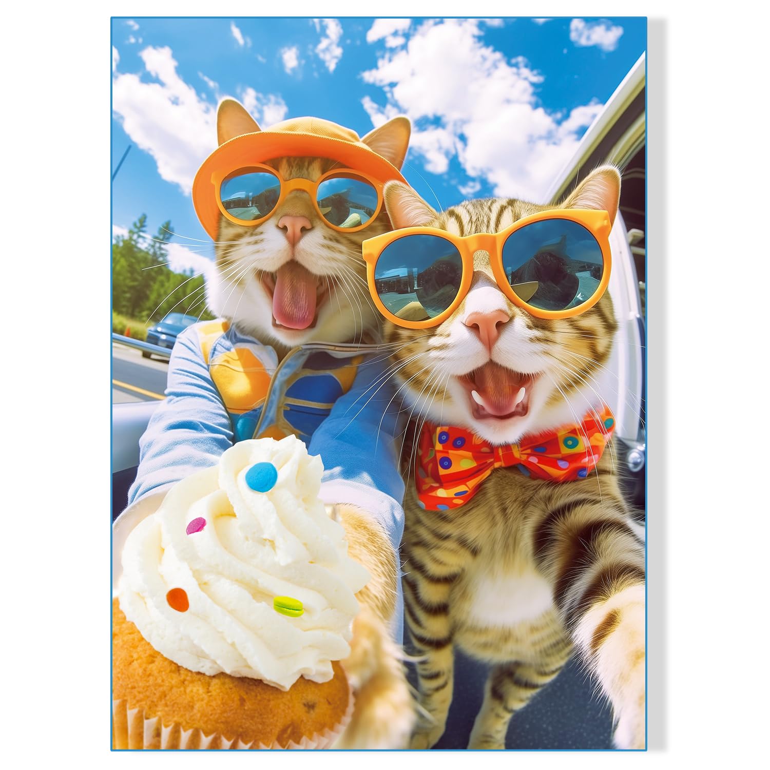 Fishwisdom 500 Pieces Jigsaw Puzzles for Adults and Teens and Kids Family Happy Gift Idea Cats Selfie