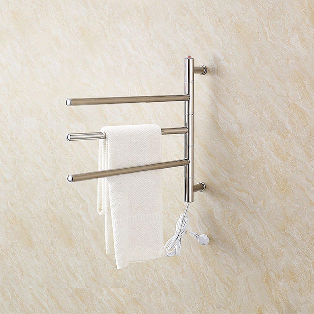 Fulanky Rotatable Stainless Steel Wall Mounted Electric Towel Racks Towel Warmer