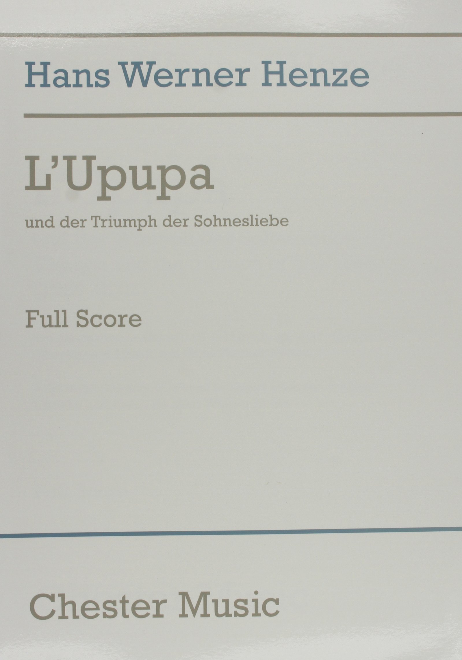 L'Upupa und der Triumphe der Sohnesliebe (Score)