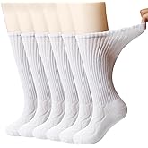 +MD Bamboo Viscose Diabetic Socks for Men & Women 4 & 6 Pairs Crew Non-Binding Moisture Wicking Socks With Seamless Toe