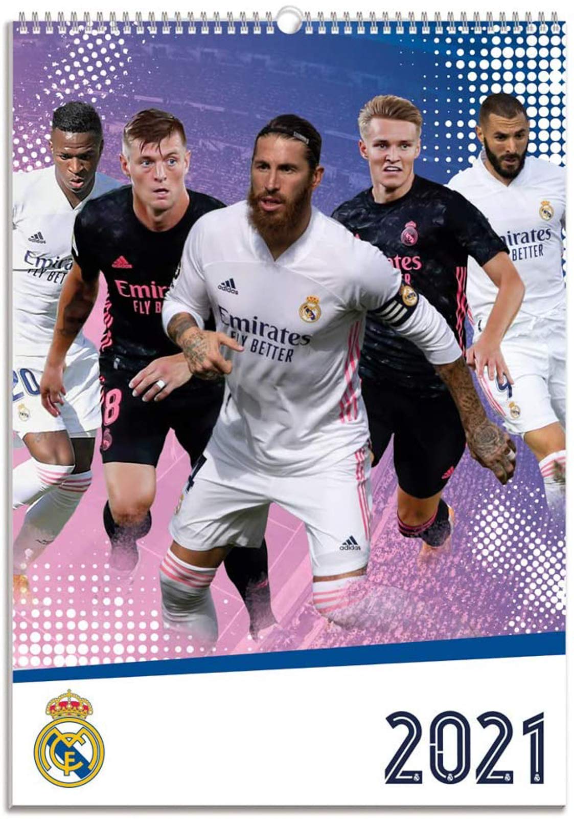 Official Real Madrid 2021 Calendar - A3 Wall Format Calendar