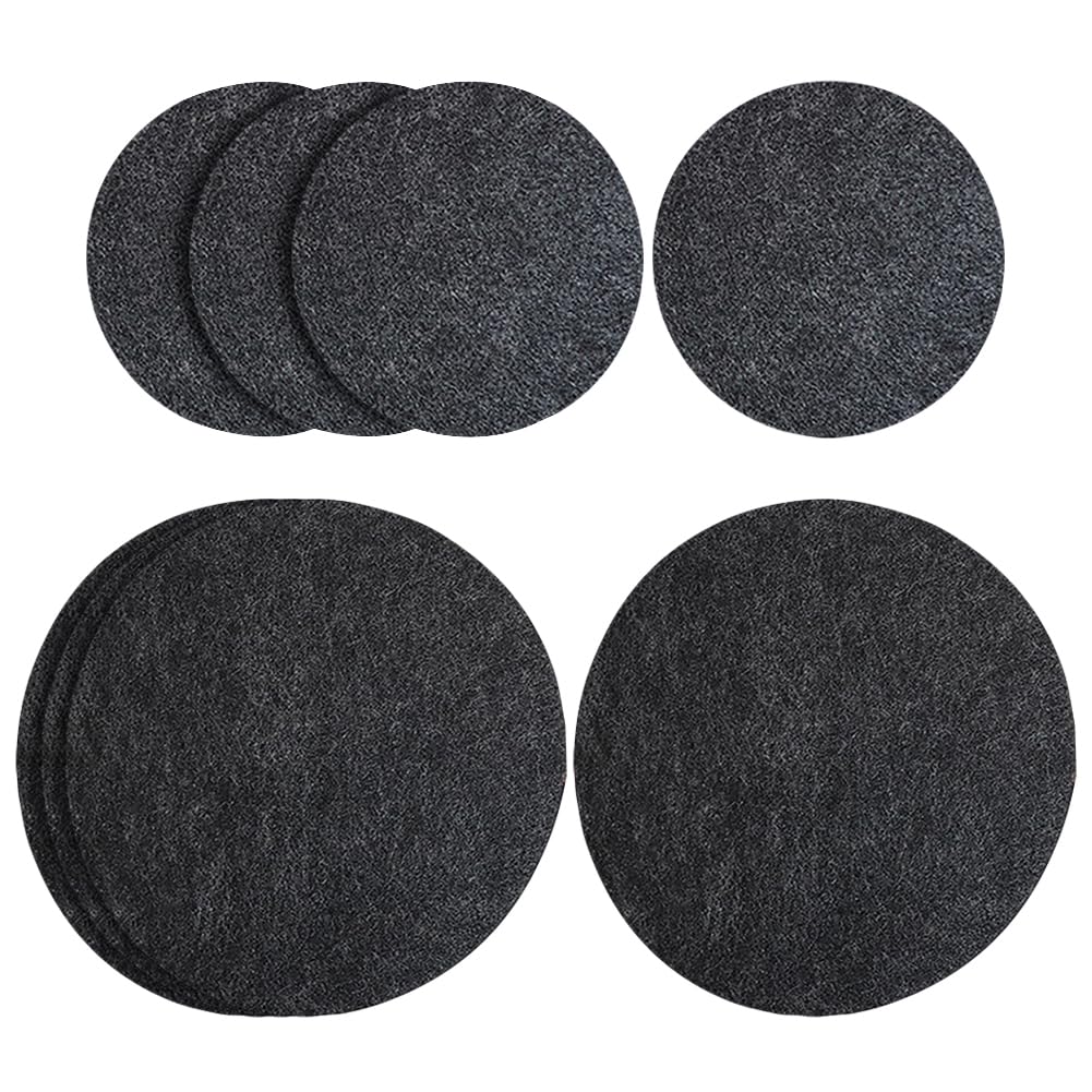 FSSTUD 8 Pcs Round Plant Coasters Absorbent Felt Plant Mat Waterproof Plant Pot Saucers House Flower Pot Coasters Reversible Plant Pads for Indoor Outdoor Dark Grey
