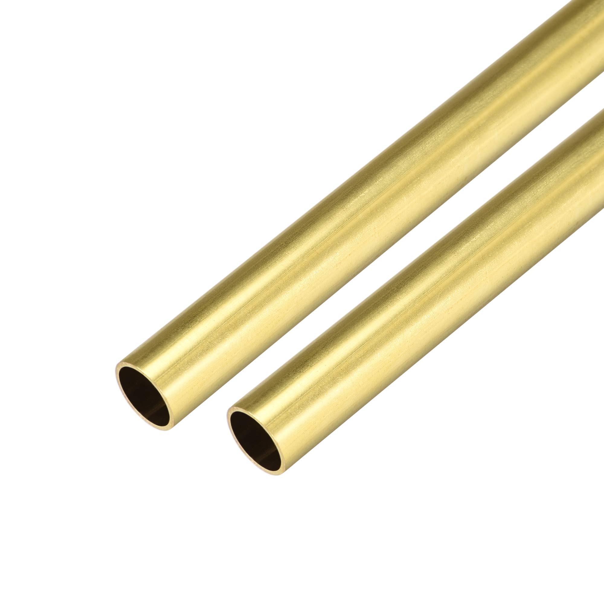 uxcell Brass Round Tube 300mm Length 13mm OD 1mm Wall Thickness Seamless Straight Pipe Tubing 2 Pcs