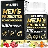 Probiotics for Men 500 Billion CFU, 16 IN 1 Advanced Mens Probiotics for Digestive Health, lmmune & Metabolism, Prostate & Urinary, Gut Health - Men's Probiotic with Turmeric, Cranberry, Goji, 60 Caps