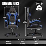 bigzzia Gaming Chair Office Desk Chair Ergonomic Reclining with Cushion view 3