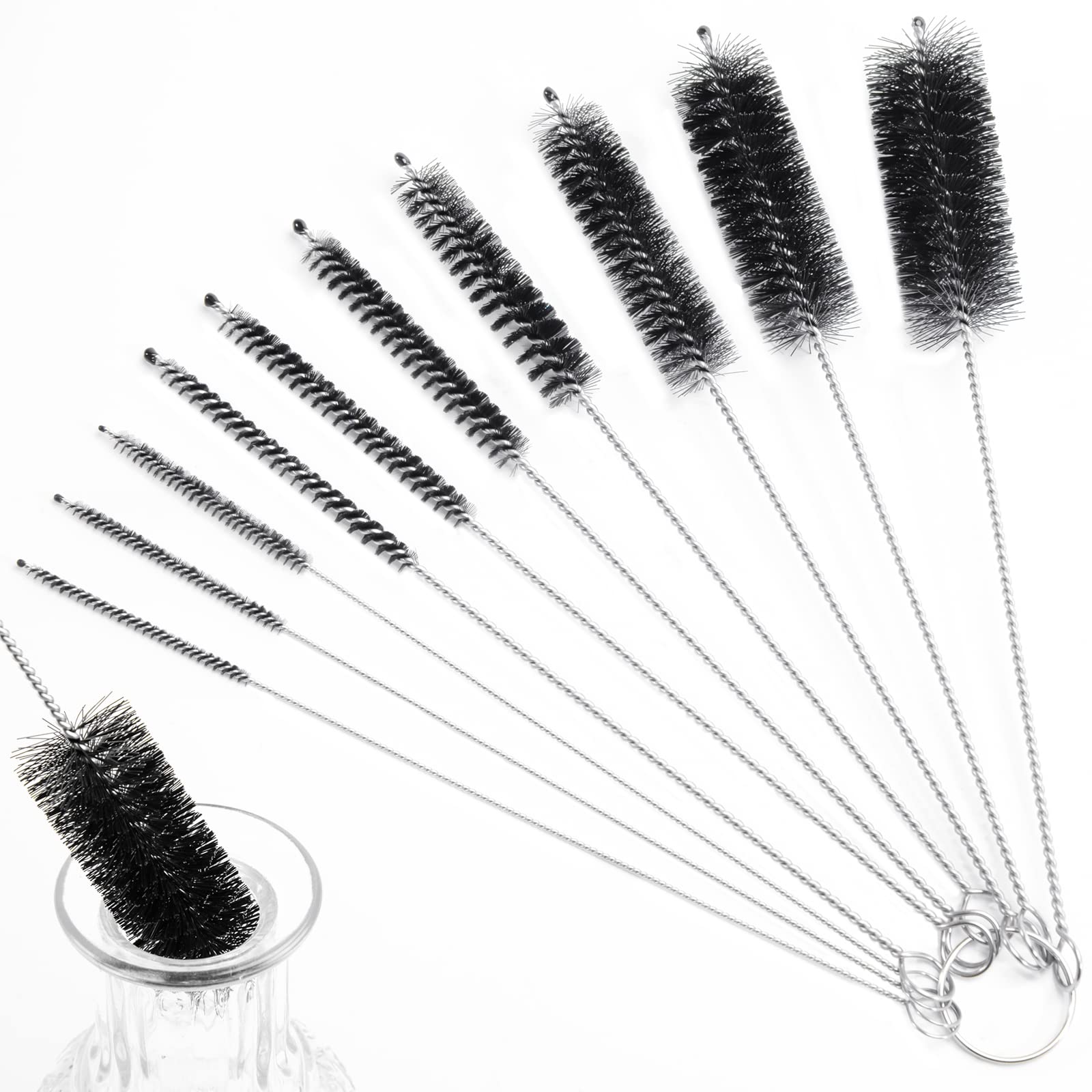 Photo 1 of LOVEINUSA Straw Cleaner Brush, 8.2 Inch Nylon Pipe Cleaners, Bottle Brushes for Reusable Straws, Baby Sippy Cup, Syringes, Thermos, Hummingbird Feeders, Set of 10PCS