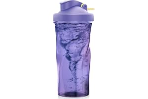 AQUAFIT Protein Shaker Bottle - Shaker Cups For Protein Shakes - Shaker Bottles For Protein Mixes, Protein Shaker Cup Bottle, Workout Shaker Bottle, Protein Shake Bottle, Mixer Bottle (Lilac)