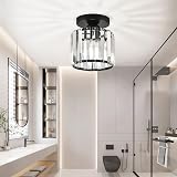 ZYDTRIP Crystal Ceiling Light Modern LED Chandelier Black Pendant Fixture view 8