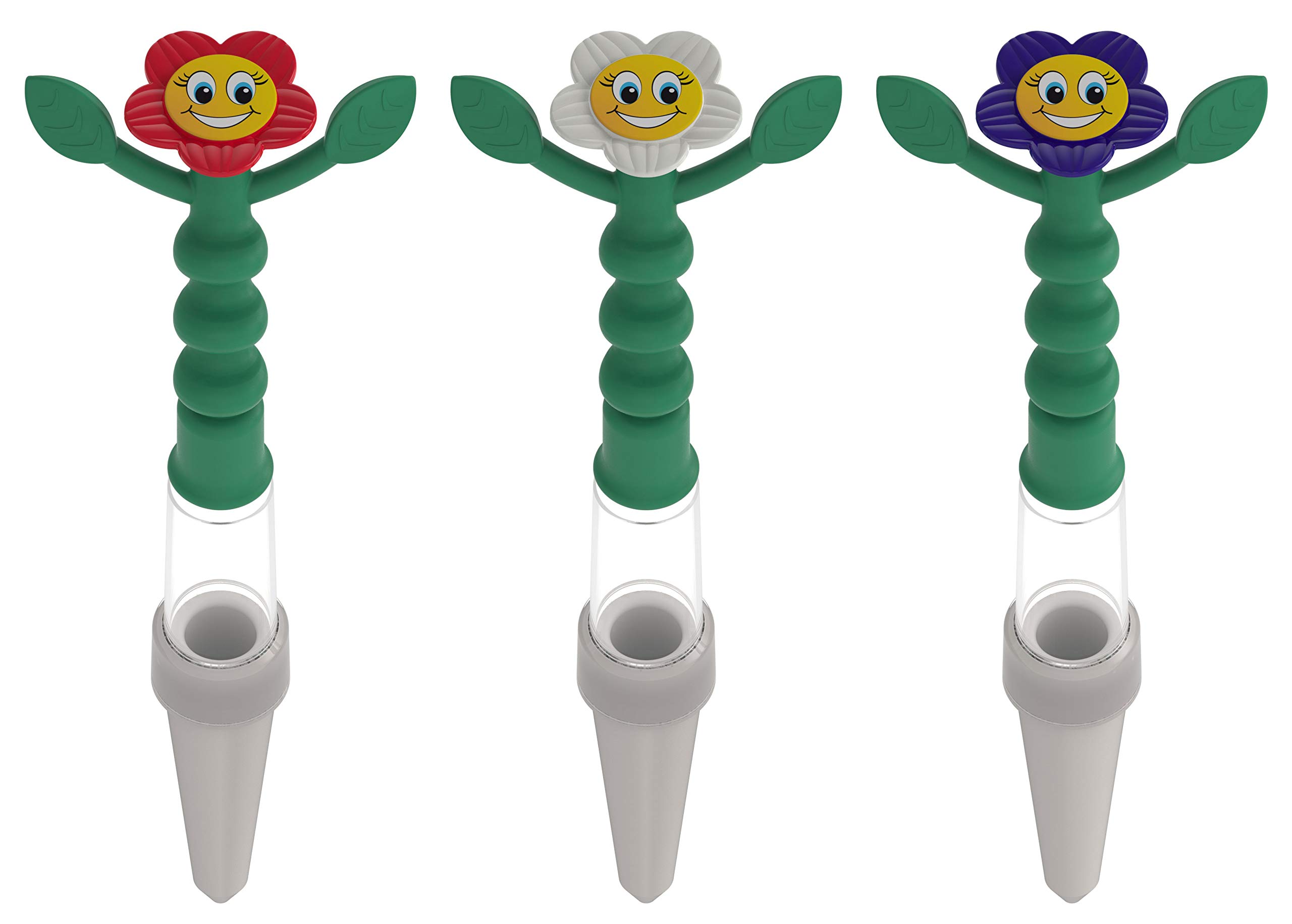 Heidi Watering Indicator for Plants, Moisture Indicator for Measuring Moisture in Potting Soil, No Batteries Needed, Set of 3, with Face