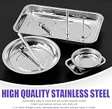 Swpeet 5Pcs Magnetic Tool Tray Holder Kit w/ Pickup Tool Round Square Stainless view 4