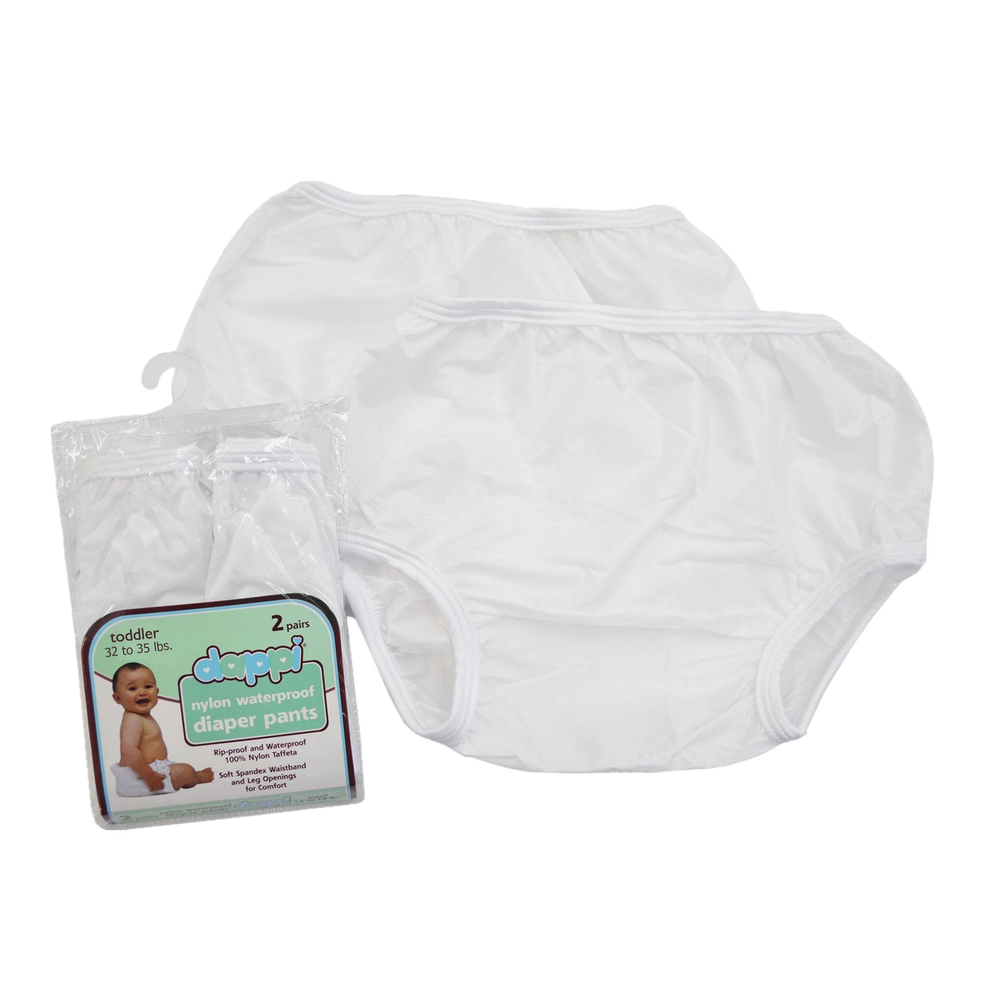 Reusable Waterproof 100% Nylon Taffeta Diaper Pants for Potty Training & Swimming, Leak-Proof & Rip-Proof, X-Large (Fits 32 - 35 lbs), 2 Counts