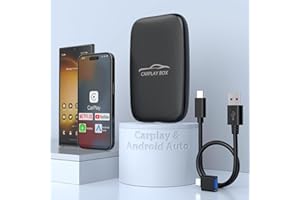 MTAKYI 2 in 1 Wireless CarPlay Adapter & Android Auto Wireless Adapter,Plug & Plug Wireless CarPlay Adapter for iPhone Convert Wired to Wireless CarPlay Dongle Built in Netflix YouTube TF for Cars from 2015