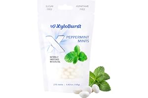 Xyloburst - Xylitol Mints | Sugar Free Breath Mints for Oral Health | Gluten Free, Vegan, Keto Friendly | Aspartame Free Mints | Peppermint | 275 Count
