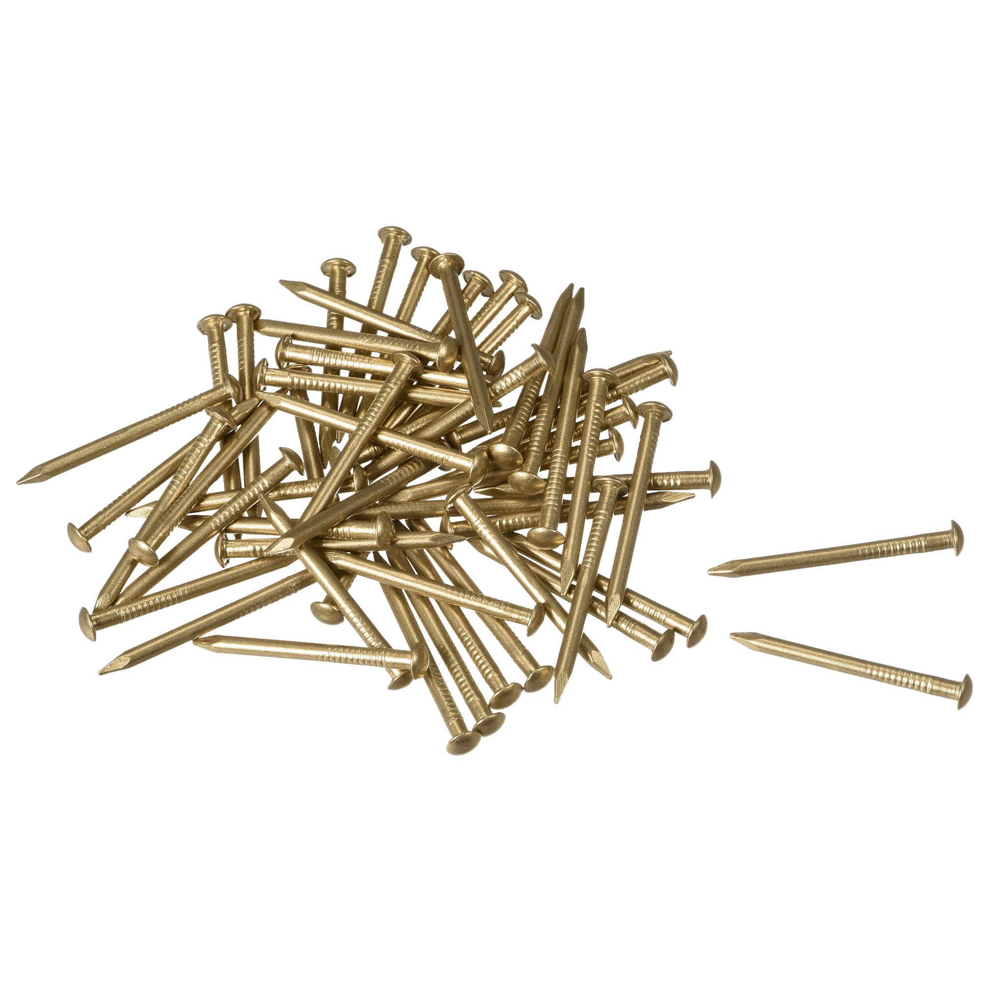 sourcing map Small Tiny Brass Nails 1.5x20mm for DIY Decorative Pictures Wooden Boxes Household Accessories 50pcs