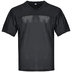 Aumudle Men Blank Plain Football Jersey Practice