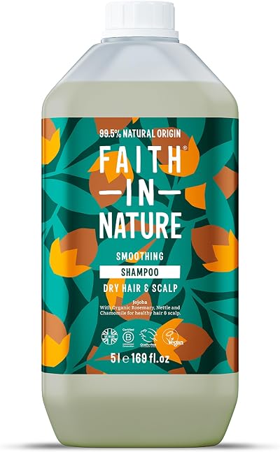 Faith In Nature Jojoba Shampoo 5L Refill Dry Hair Scalp Vegan SLS Free