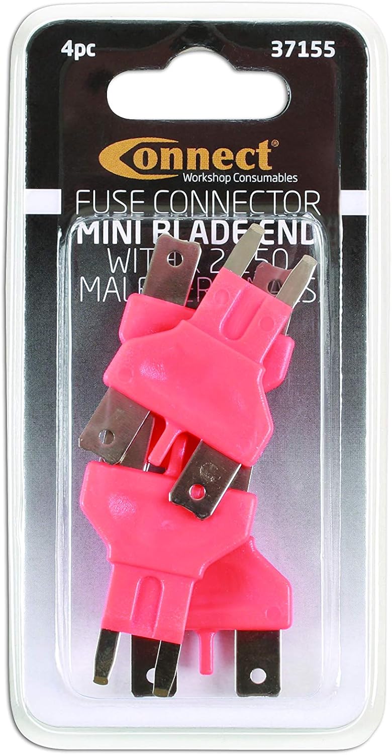 Connect Consumables 37155 Fuse Connector Mini Blade end with 250 Female Terminals 4 Pc