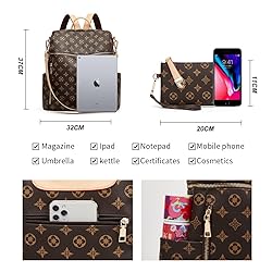 Makes Backpack Purse for Women PU Leather backpack