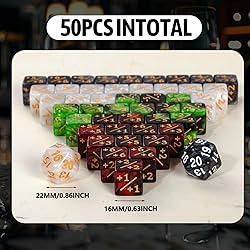 50 MTG Counters Dice Marble Bulk Spindown Life